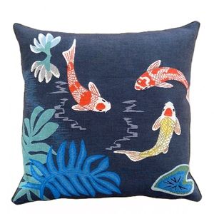 Yves Delorme Iosis Koi Decorative Throw Pillow
